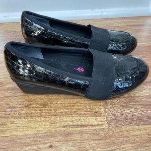ROS HOMMERSON Erica Croc Print Slip Ons Sz 6.5